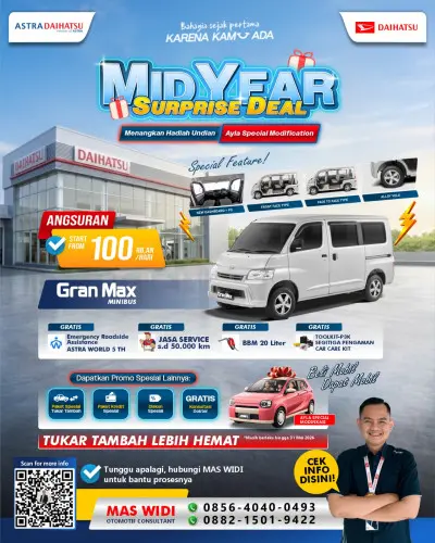 GRAN MINIBUS ANGSURAN 100Ribuan per Hari